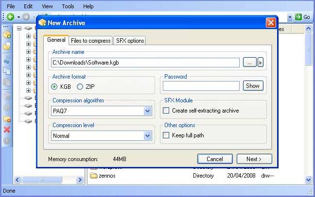 kgb archiver compression software