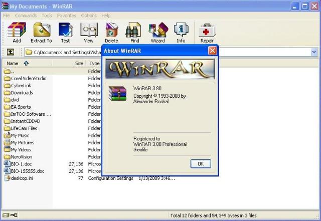 WinRAR Professional 3.80 Pre-Cracked